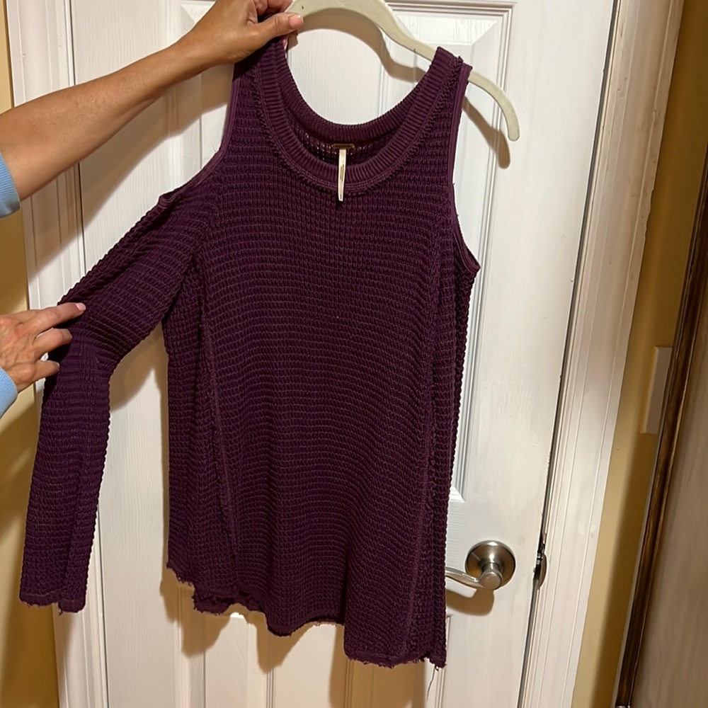 Free People Cold Shoulder Sweater Size S